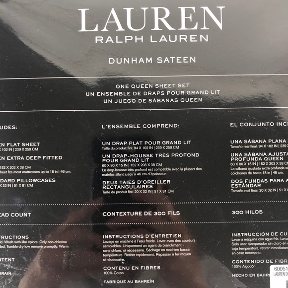 Ralph Lauren Dunham Sheet Set Cadet Blue - Picture 5 of 6